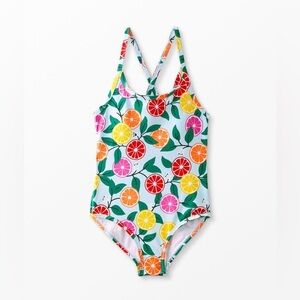 Hanna Andersson Swimsuit Sweet Citrus Crossing Back One Piece